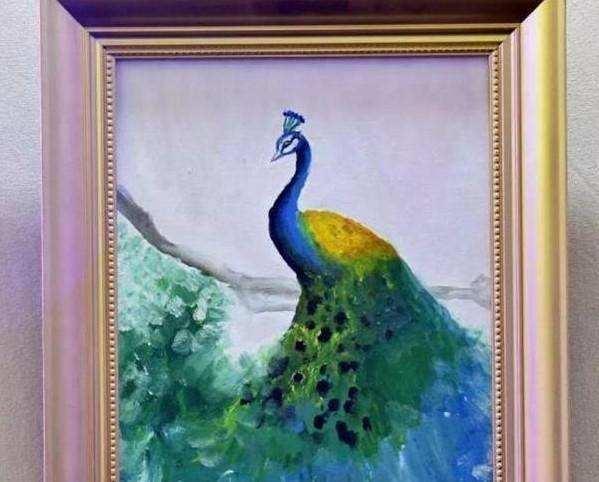 王诗龄10岁画作 一幅 孔雀图 卖出10万 网友 赚大了 腾讯网