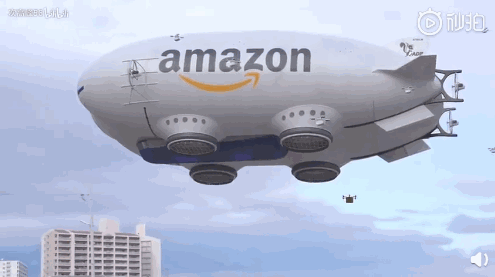 空中航母?亚马逊飞艇快递曝光,里面全是