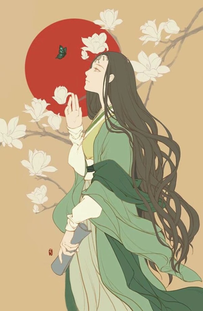 唯美·古风·青衣·意境壁纸:玉竹曾记凤凰游,人不见,水空流