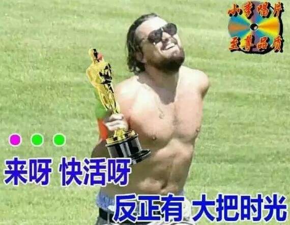 小李子的小金人表情包,别说你只看过水枪版,看到图5:太真实