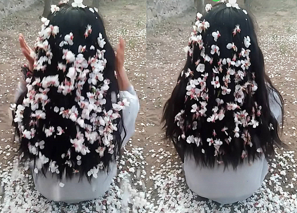 "花瓣染发"拍照超流行,场面充满仙气,校花:一人血书求教程