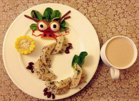 中国风爱心早餐,创意摆盘,绝对能羡慕哭邻居家孩子!