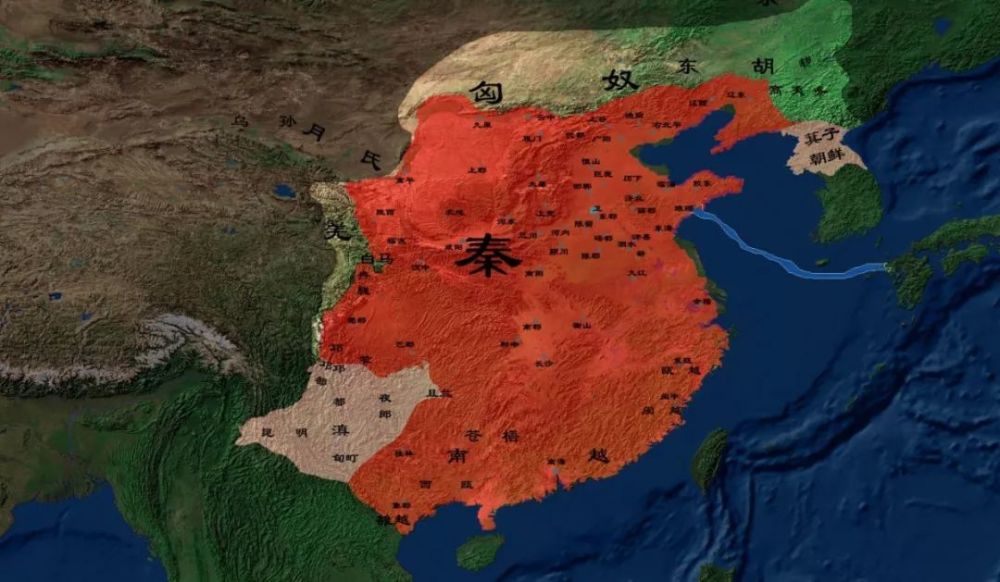 秦帝国最大版图