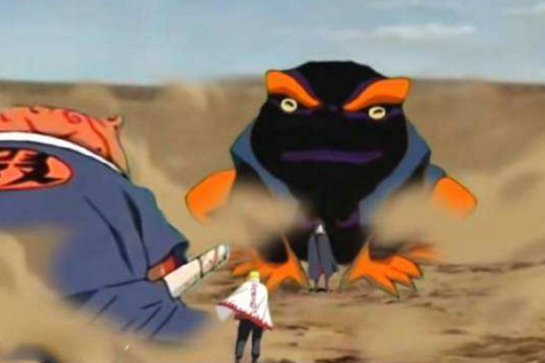 妙木山遭果心居士入侵众多蛤蟆战死唯独它在角落准备爆发