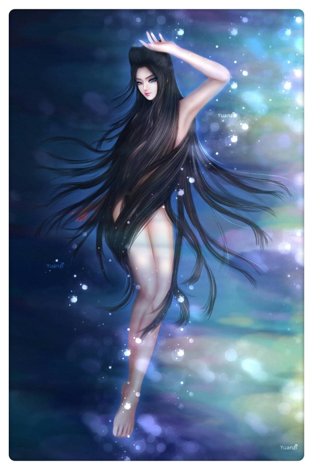 在焰灵姬刚出场时是在水里面,在水中有种海妖的魅,也真的有震撼到我们