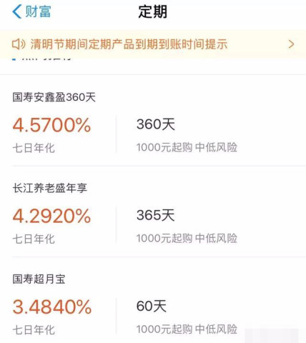 银行存款利息提高,5万三年期的利息可达4.25,还