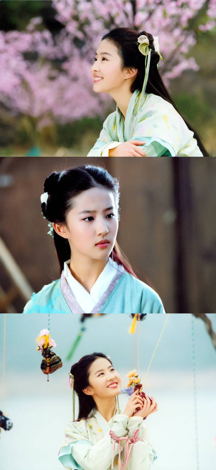 第一个就是赵灵儿,剧中的灵儿清纯可爱,她是女娲的后人,一心爱着逍遥