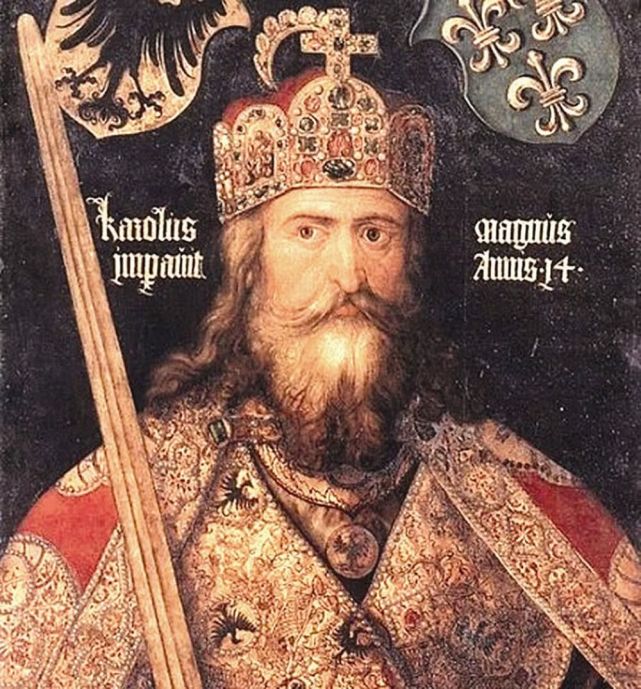 这位皇帝名叫查理曼,他也是法兰克王国加洛林王朝的第二任皇帝.