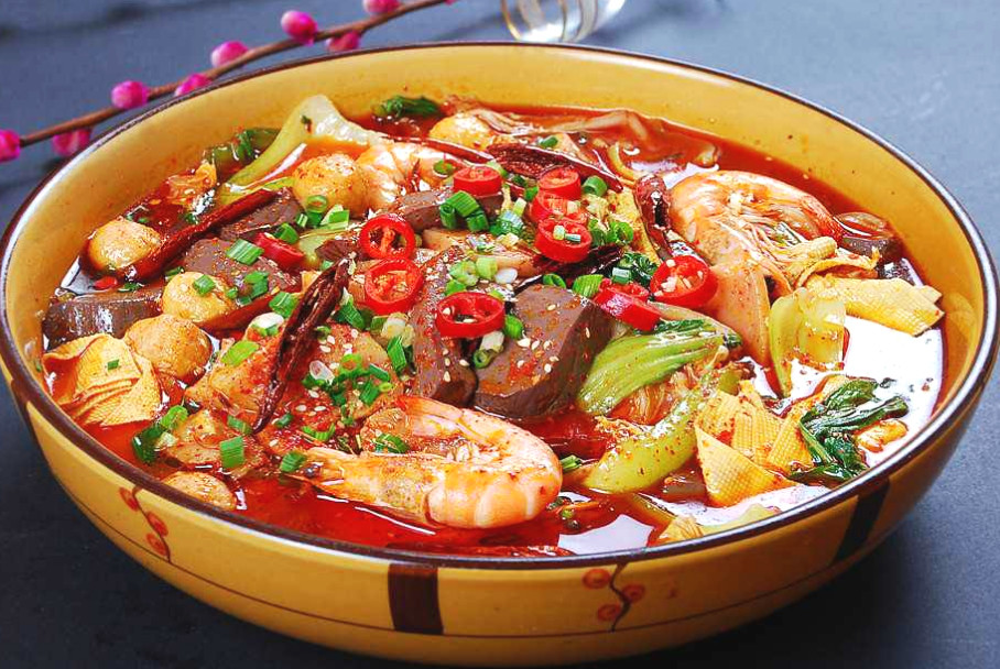 钵钵鸡,火锅,川菜,水煮肉片,麻辣烫