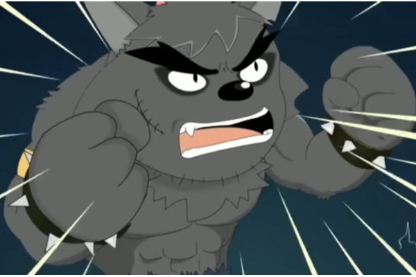 灰太狼极强的3种形态,肌肉狼a级,金刚狼b级,而他sss级