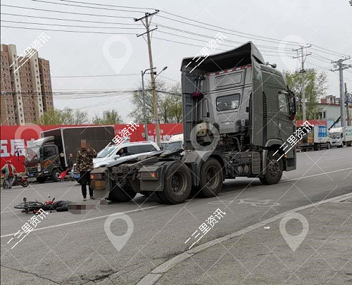 沈阳骑车女子遭大货碾压头部不幸身亡