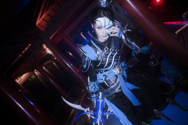 《剑网三》唐门cos:面具满分好评,图4的猪亮了!