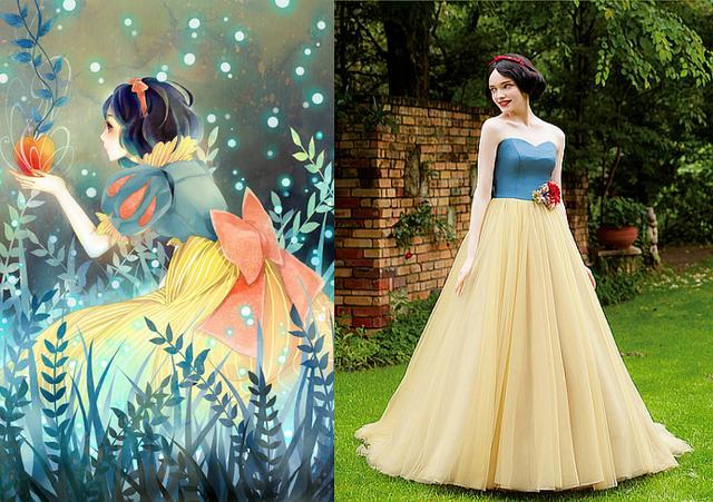 迪士尼婚纱系列叒更新了满足9亿少女梦看一眼让人立刻想结婚