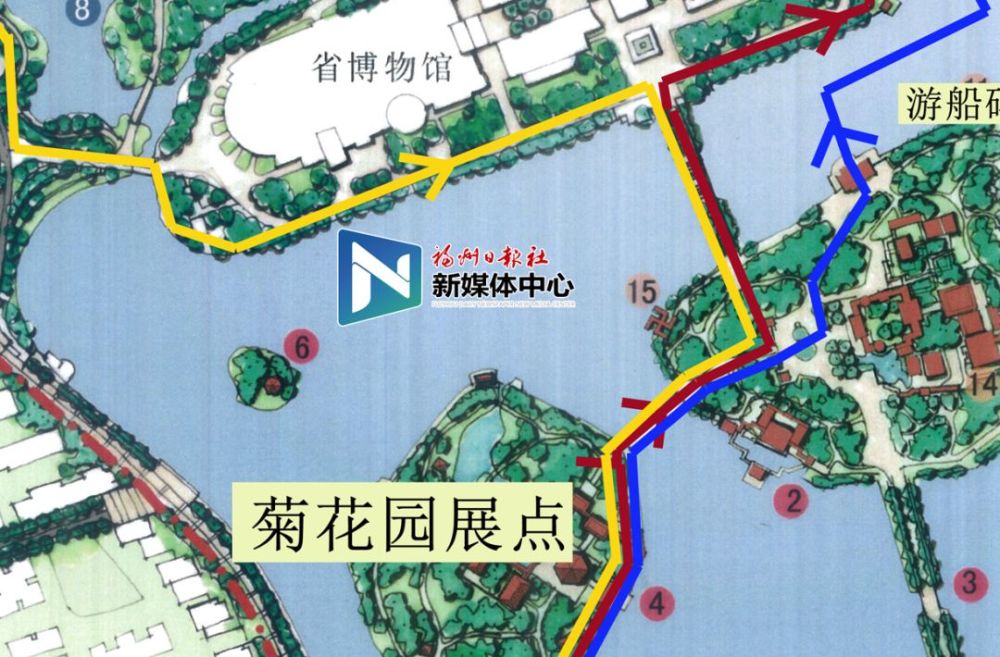 左海公园北门通廊展区示意图.