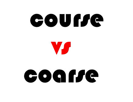 course 与coarse的区别