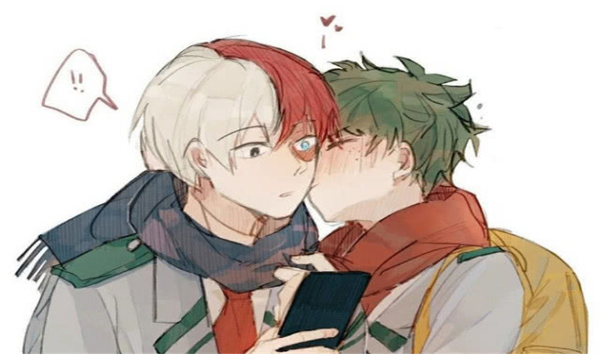 轰总和绿谷两人亲密无间,兄弟情万岁,《我的英雄学院》动漫壁纸