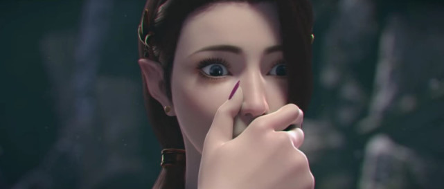 海波东肩头落一蝴蝶蛇女蝶看呆一番话蛇女吓到捂嘴