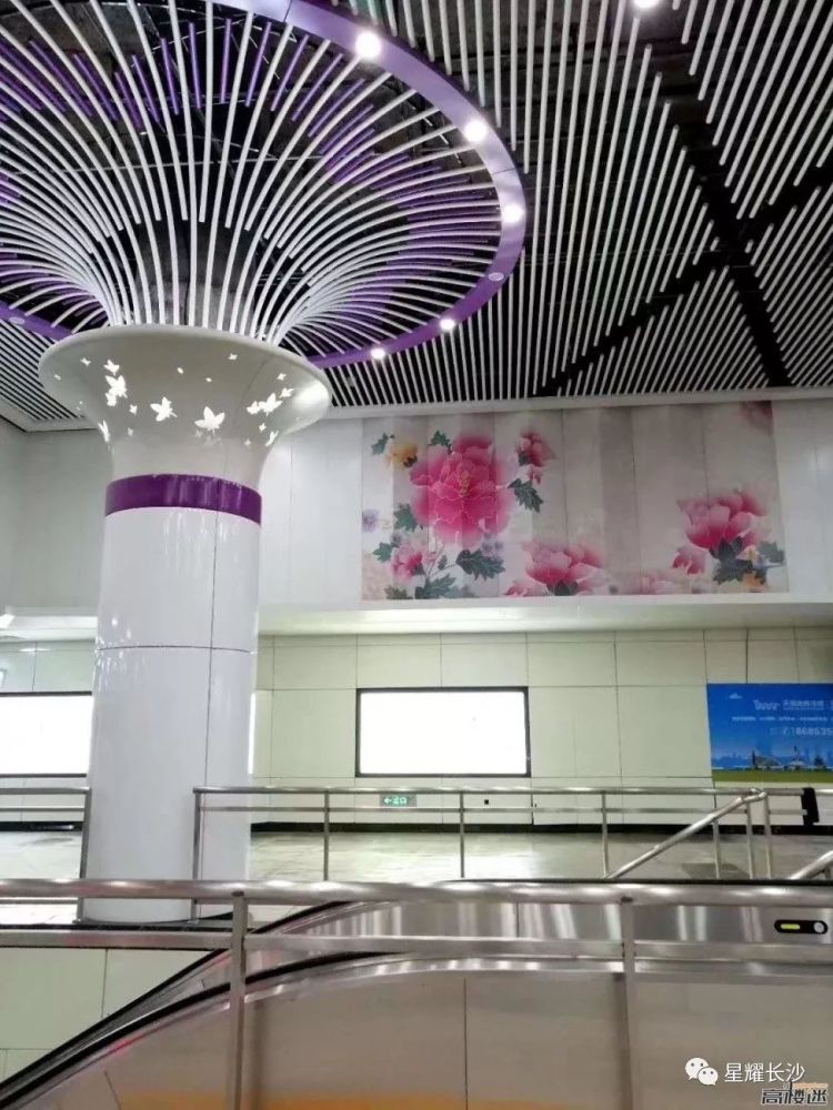 漂亮的长沙最大地铁站:阜埠河站