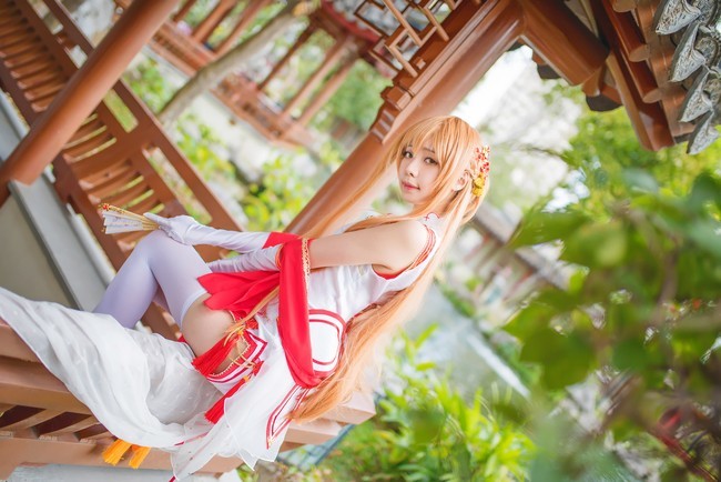 刀剑神域亚丝娜同人旗袍cosplay