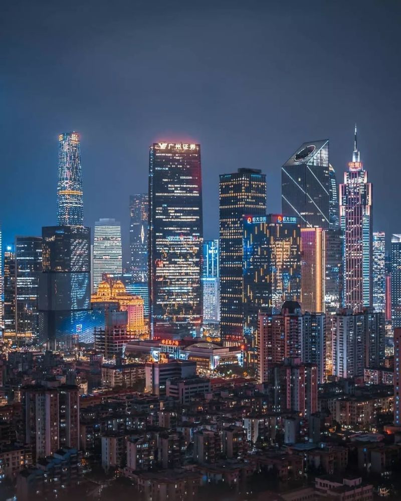 看中国八大城市夜景航拍