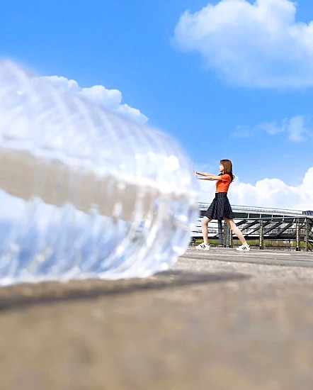 最近ins超火的"错位拍照",学会之后,矿泉水瓶子也能拍大片