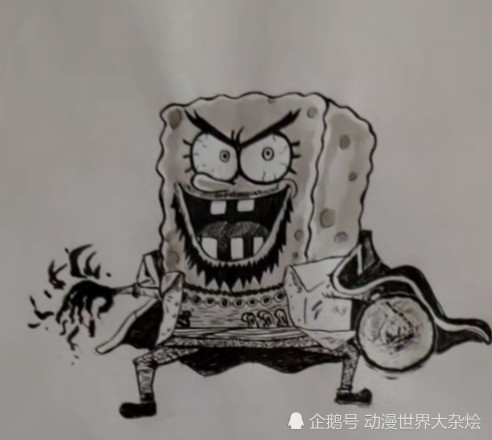 海绵宝宝全员cos海贼王四皇海绵宝宝变凶蟹老板变霸气