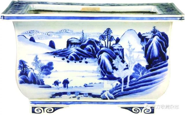 大清康熙年製 金彩色絵『山水風景人物漢詩文』紅釉 大碗☆時代物☆