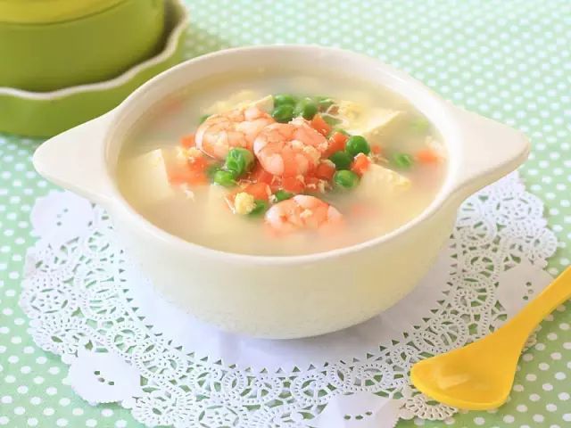 鲜虾豆腐翡翠汤|宝宝的补钙佳品