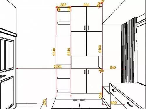 具体的尺寸如下:壁柜图:这是一套地台风格的设计方案,具体尺寸如下:第