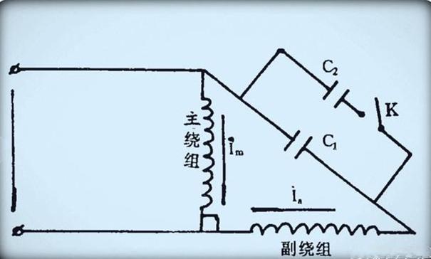 单相电机+双电容,哪个是启动电容哪个是
