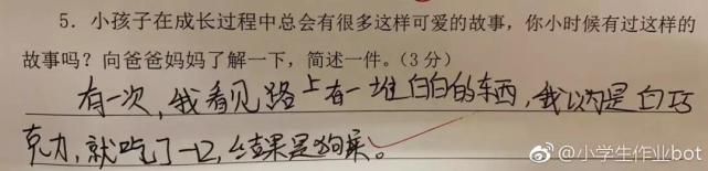 哈哈哈 小学生0分期中试卷曝光 看完笑出驴叫声 小学生 作文 搞笑