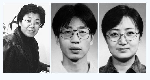 朱颖(时年28岁)光明日报记者许杏虎(时年31岁)新华社记者卲云环(时年