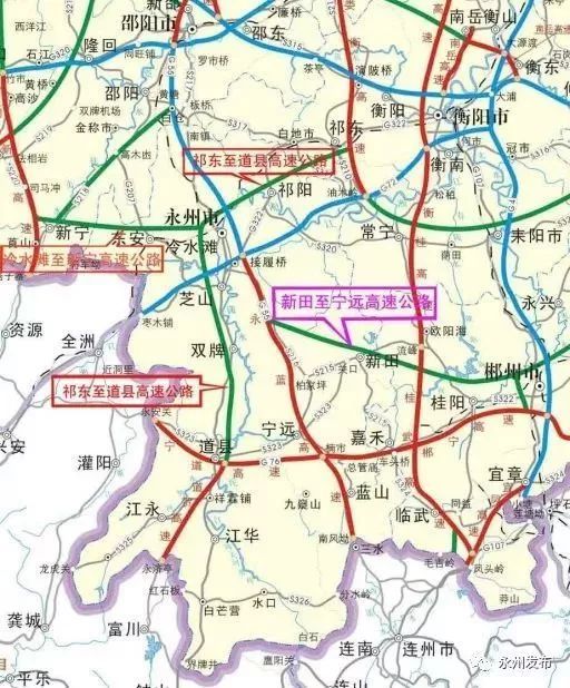 永新高速的建设可以将二广,洞新等高速公路连接起来,增强永州,邵阳和