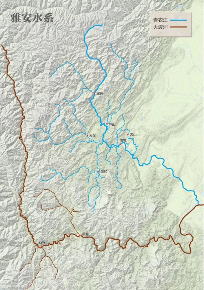 滋润了整个雅安你会发现从高空俯瞰大渡河和青衣江如果视野足够广阔在