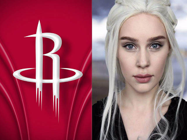 当"火箭熊"发现观众席上的龙母立即请安,龙母一脸娇羞好可爱!