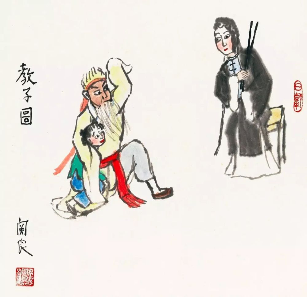 古畫裡的母與子:《骷髏幻戲圖》裡兩對母子,神情截然相反_騰訊新聞