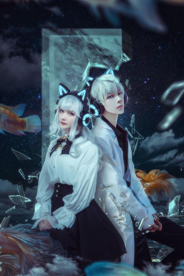 熊祁cos"蓝色猫耳"火遍全网,特效都很高级,熊叔的作品无敌