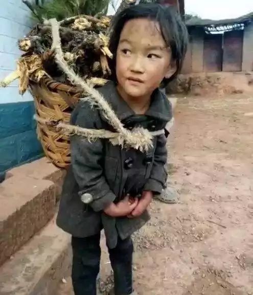 深山里的留守儿童让人看着心酸,过着贫困生活,一顿饱都吃不上