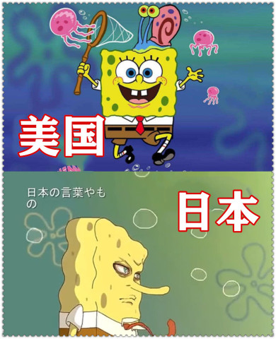 海绵宝宝 日本vs美国 派大星忍了 看到章鱼哥 爱惨了