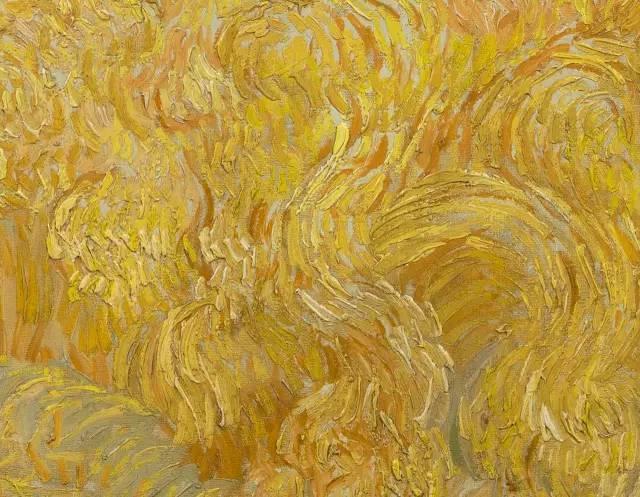 梵高油画作品《麦田与收割者》,《鸢尾花》,《麦田》