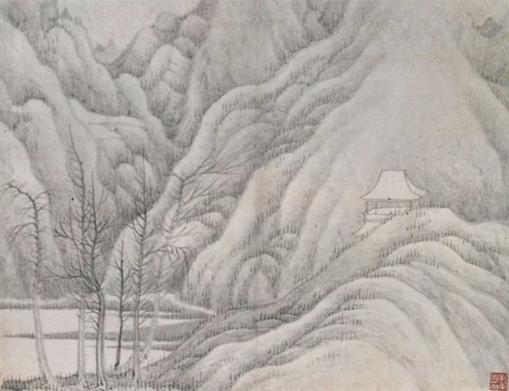 龚贤|龚贤山水册：黑白灰的魅力