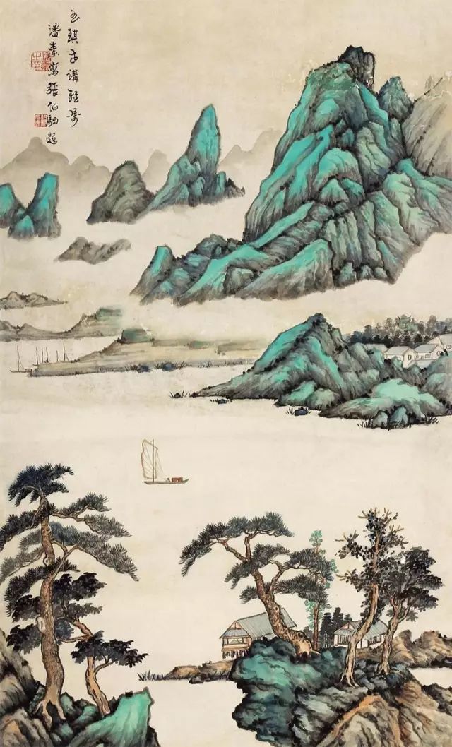 她曾经沦落风尘,21岁重拾画笔,成为著名的青绿山水画家