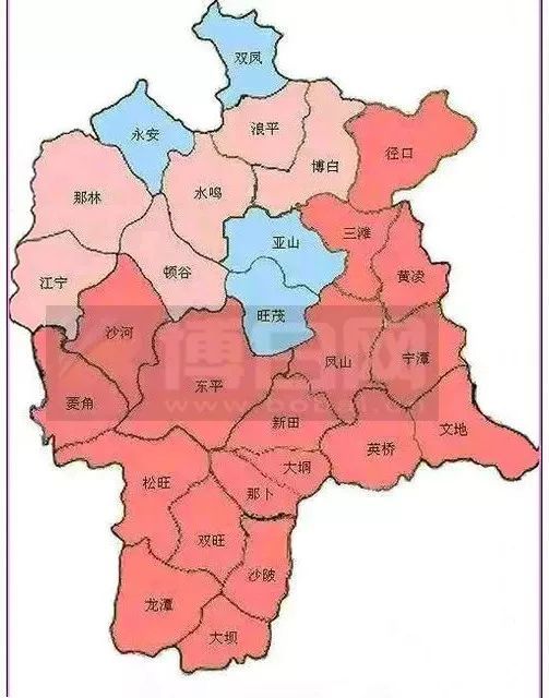 博白县版图总面积3835平方公里,截至2016年末,下辖28个镇,户籍总人口
