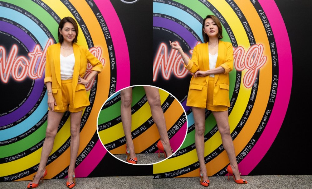 小s躺豪车凹造型拍大片,两条竹竿腿青筋暴露似老太太