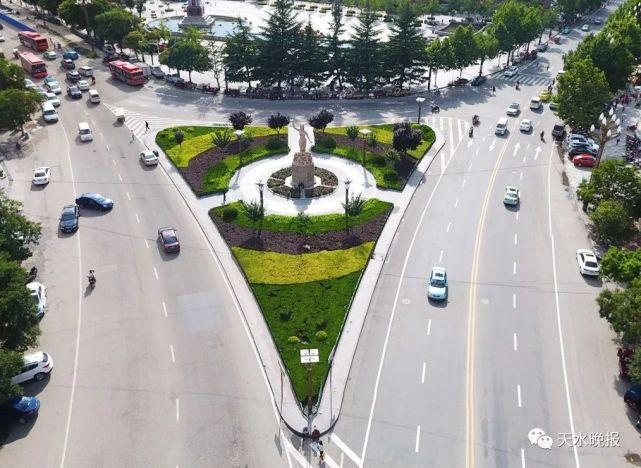 三角形变圆形 秦州区七里墩三角花园完成变身