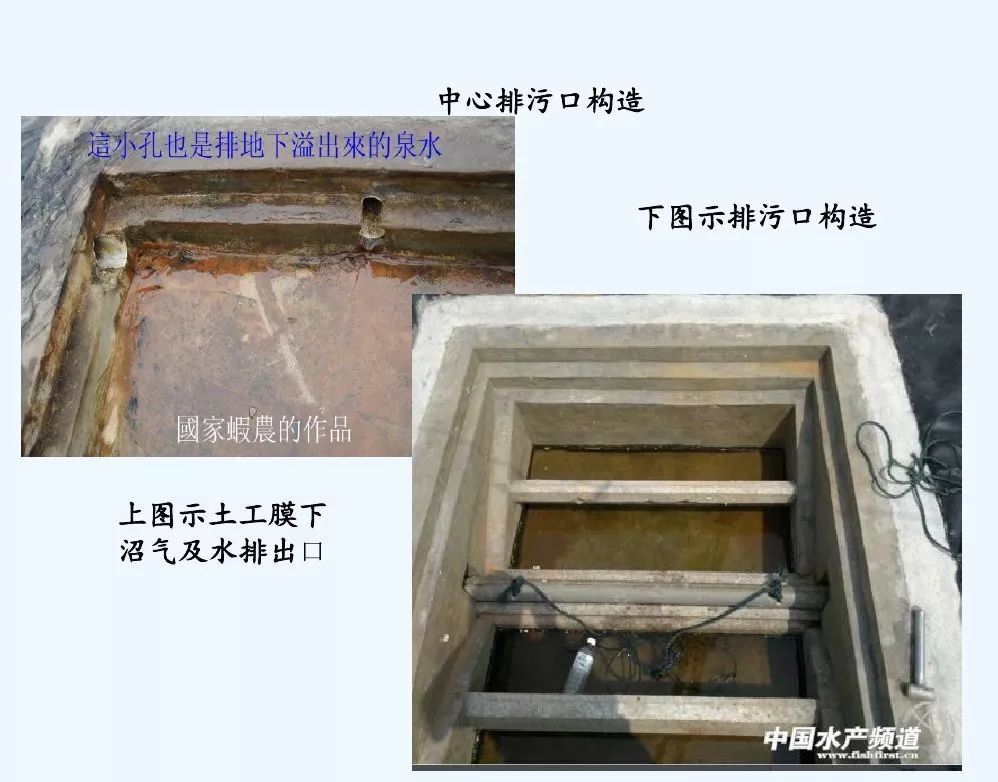 現有的排汙方法一般為修築一條水平面低於高位池池底的排汙通道,用一