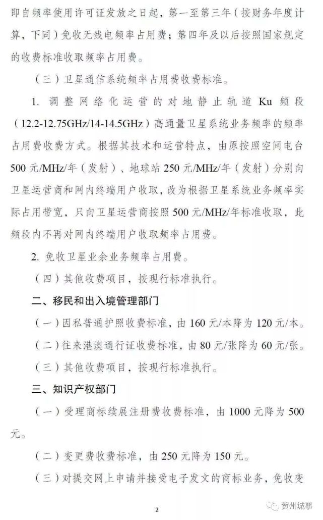 商標註冊收費等部分行政事業性收費標準.