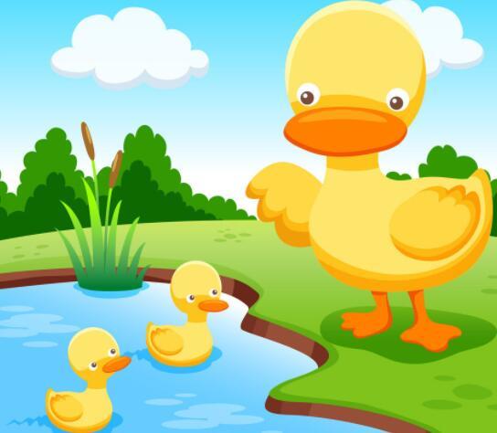 学校养了一群鸭子