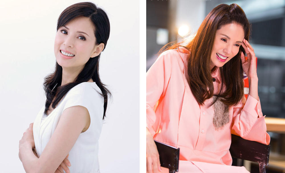 女神同框都穿起粉色,陈慧珊西装配白t,李若彤一身衬衫裙不显老