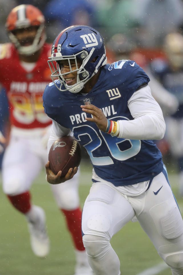 混合码王萨克万-巴克利(saquon barkley) 纽约巨人预测:2045码混合码